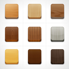 wood background for the app button icons