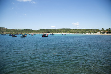 fishing boats in the Bay of South China sea