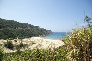 Fototapeta na wymiar Vietnam Phu yen Bay with a wild beach