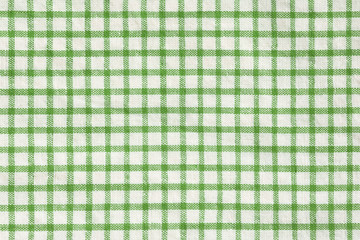 Fabric of green gingham check