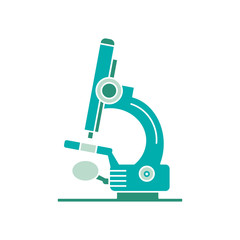 Microscope icon flat