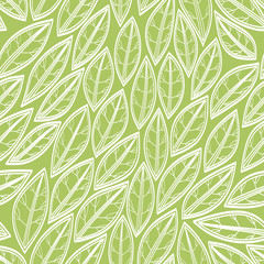 Fototapeta na wymiar Abstract Seamless Pattern with Leaves