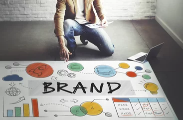 Fotobehang Brand Branding Advertising Trademark Marketing Concept © Rawpixel.com