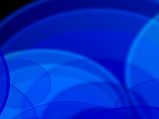 Blue abstract round frame with place for text