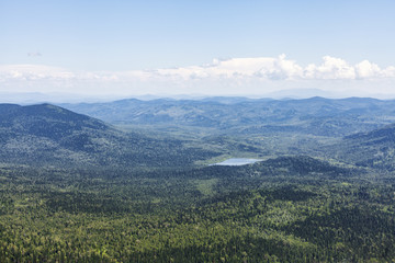 Naklejka premium Panorama view from the top of mountain
