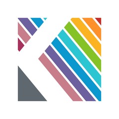 Logo lettering k alphabet vector