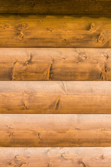 The wall of the cylindrical timber
