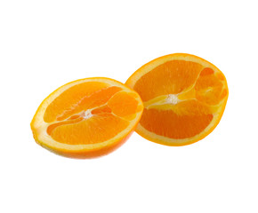 Sweet oranges on white background