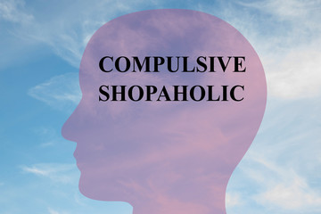 Compulsive Shopaholic mental concept