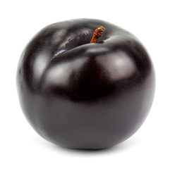   black plum, isolated on white background