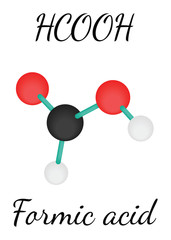 HCOOH formic acid molecule