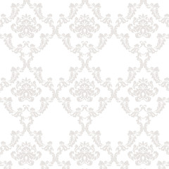 Vector floral damask pattern background. Luxury classic floral damask ornament, royal Victorian vintage texture for wallpapers, textile, fabric. Floral baroque element