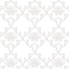 Behang Vector floral damask pattern background. Luxury classic floral damask ornament, royal Victorian vintage texture for wallpapers, textile, fabric. Floral baroque element © castecodesign