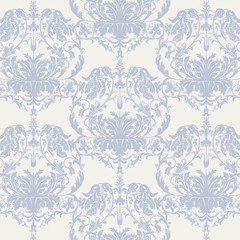 Vector Baroque floral damask pattern background. Luxury classic floral damask ornament, royal Victorian vintage texture for wallpapers, textile, fabric