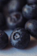 Blueberry pile macro