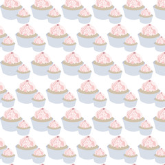 Delicious Cupcakes pattern Vector