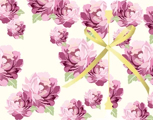 Rolgordijnen Watercolor Pink flowers Card background. Vintage Vector Pattern flowers texture, textile, wallpaper, background. Rose quartz colors © castecodesign