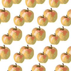 Watercolor Apple Vector pattern background
