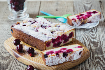 Homemade cherry cake