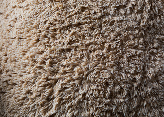 close-up brown wool fluffy fur texture background