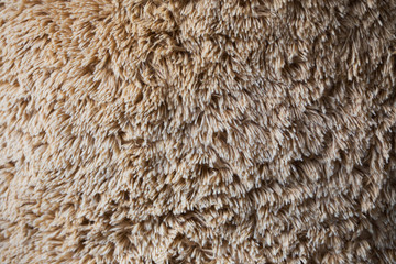 close-up brown wool fluffy fur texture background