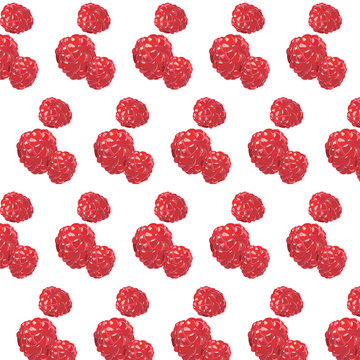 Fresh Raspberry Vector pattern background