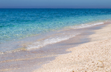 Fototapeta na wymiar Beautiful sea with a sandy beach