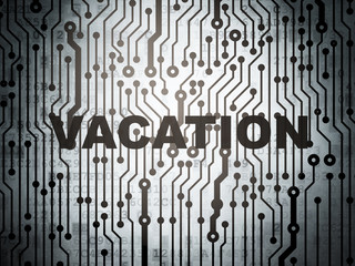 Tourism concept: circuit board with Vacation