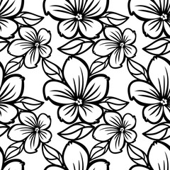 Seamless flower pattern. Beautiful background for banners, labels, posters, web, invitations, weddings, greeting cards, albums. Vector clip art.