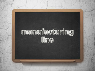 Manufacuring concept: Manufacturing Line on chalkboard background