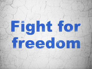 Political concept: Fight For Freedom on wall background