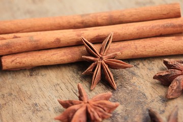 star anise and cinnamon