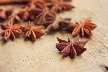 star anise and cinnamon