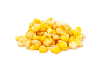 Canned corn isolated