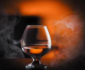 A glass of brandy