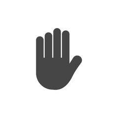 Stop hand Icon Vector