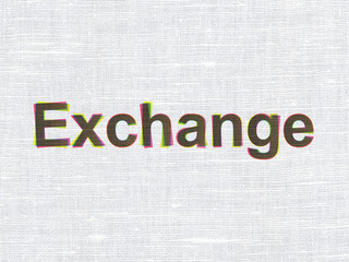 Banking concept: Exchange on fabric texture background