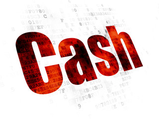 Currency concept: Cash on Digital background
