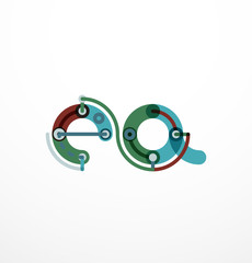 Abstract line design letter logo