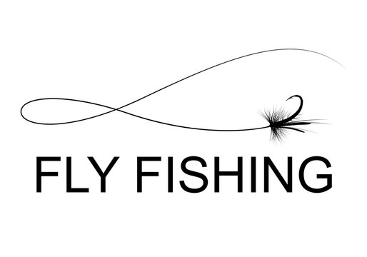 fly fishing hook, vector
