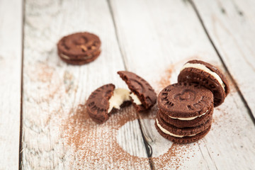 Chocolate cookies like oreo