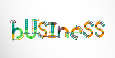 Business word lettering