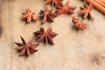 star anise and cinnamon