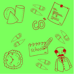 Hand draw school doodles vector art