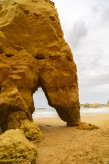 beautiful beach on the Atlantic Ocean, Algarve, Portugal