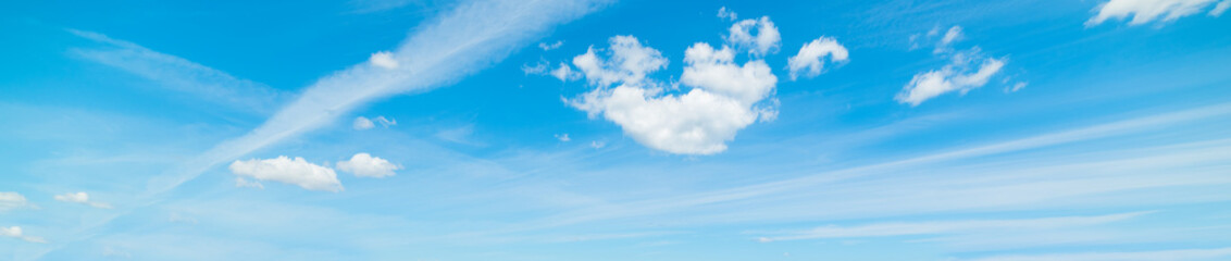 several clouds in the sky