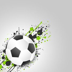 Soccer ball (football ball) with grunge effect. Vector.