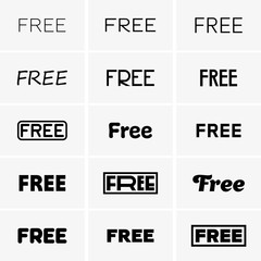 Set of free labels