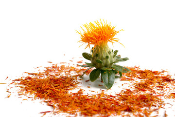 Safranersatz und Färberdistelblüte
