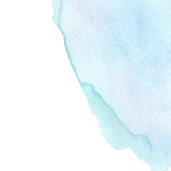 Abstract Turquoise Watercolor background. Colorful blue water co